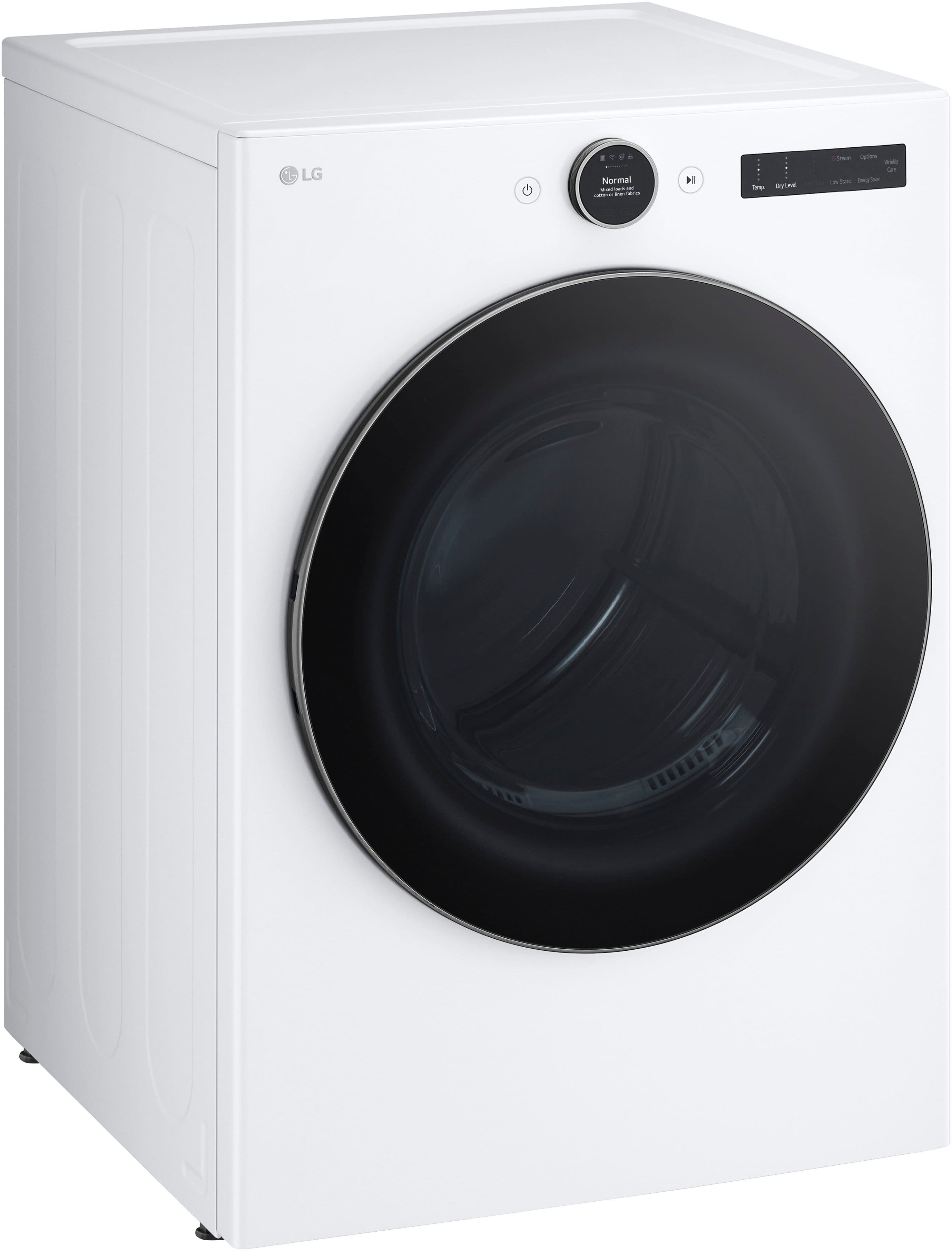 Alt View 6. LG - 7.4 Cu. Ft. Smart Electric Dryer with Steam and Sensor Dry - White.