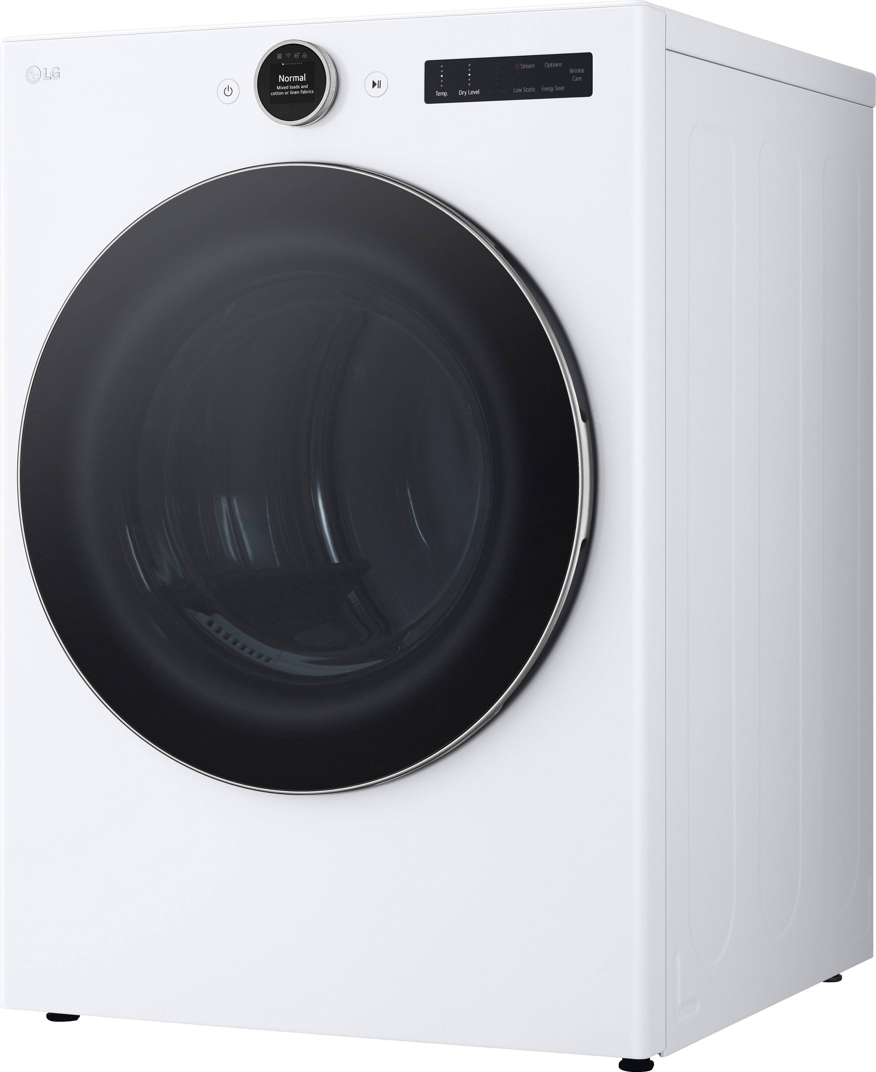 Alt View 1. LG - 7.4 Cu. Ft. Smart Electric Dryer with Steam and Sensor Dry - White.