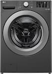 LG - 5.0 Cu. Ft. High-Efficiency Stackable Front Load Washer with 6Motion Technology - Middle Black