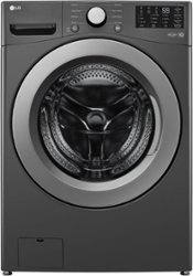 LG - 5.0 Cu. Ft. Smart Front Load Washer with 6Motion Technology - Middle Black - Front_Zoom