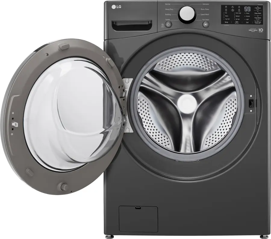 Alt View 5. LG - 5.0 Cu. Ft. High-Efficiency Front Load Washer with 6Motion Technology - Middle Black.