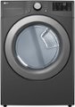 Front Zoom. LG - 7.4 Cu. Ft. Gas Dryer with Wrinkle Care - Middle Black.