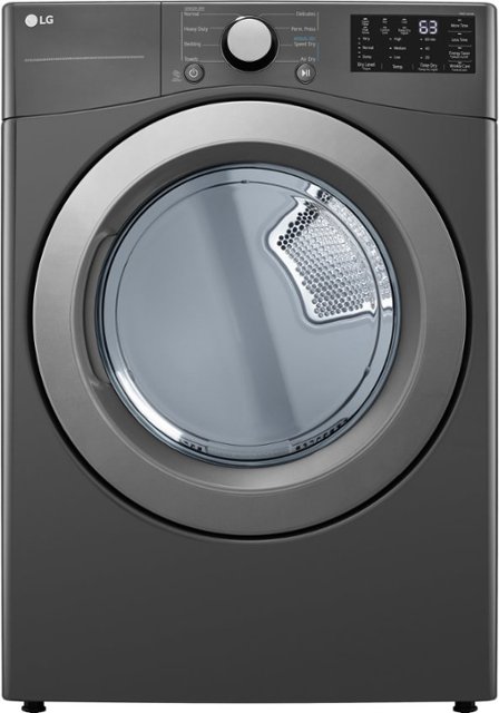 Front Zoom. LG - 7.4 Cu. Ft. Gas Dryer with Wrinkle Care - Middle Black.