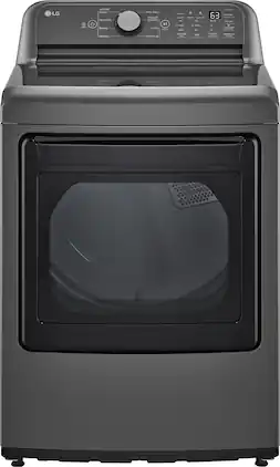 LG - 7.3 Cu. Ft. Gas Dryer with Sensor Dry - Middle Black