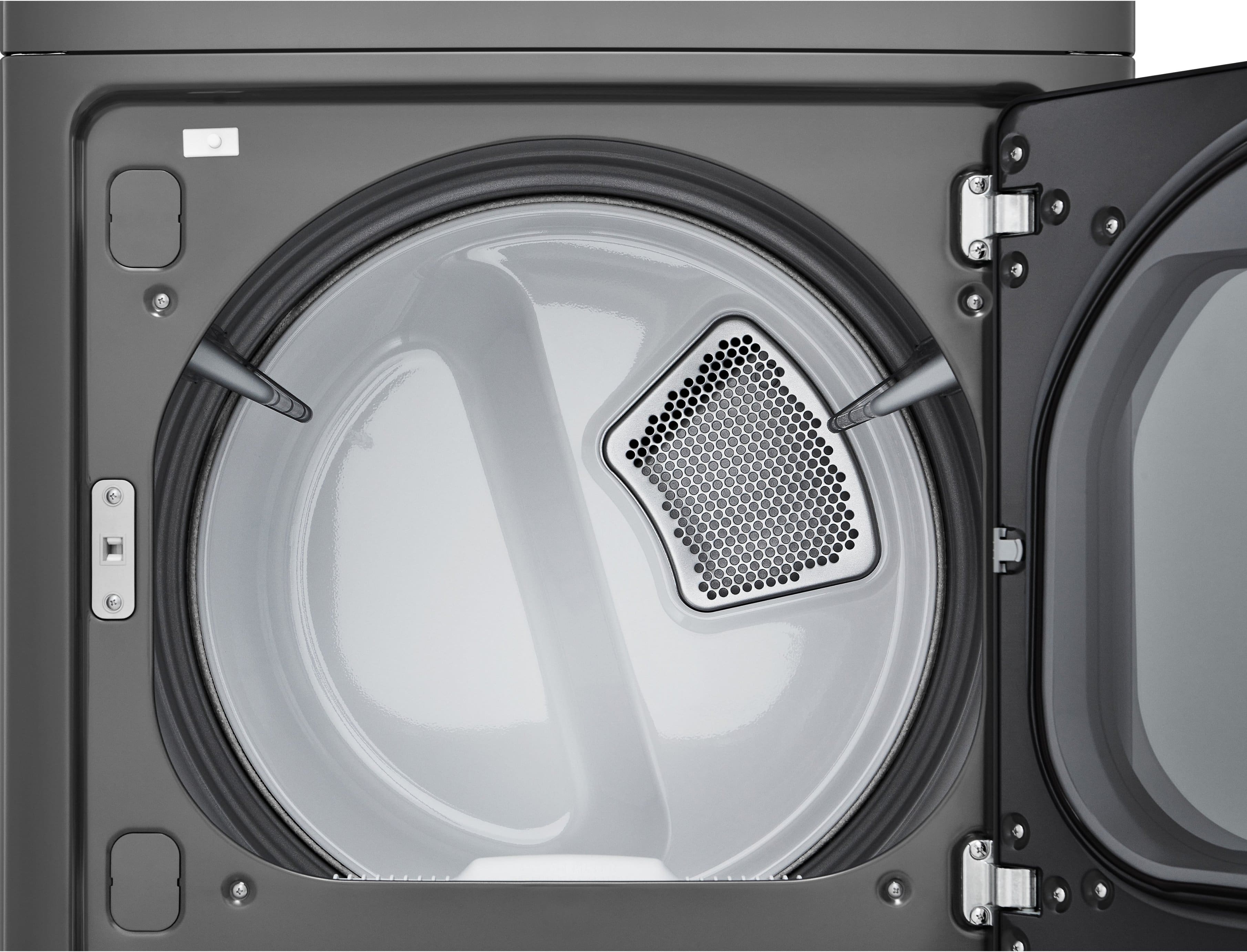 Alt View 12. LG - 7.3 Cu. Ft. Smart Gas Dryer with Sensor Dry - Middle Black.