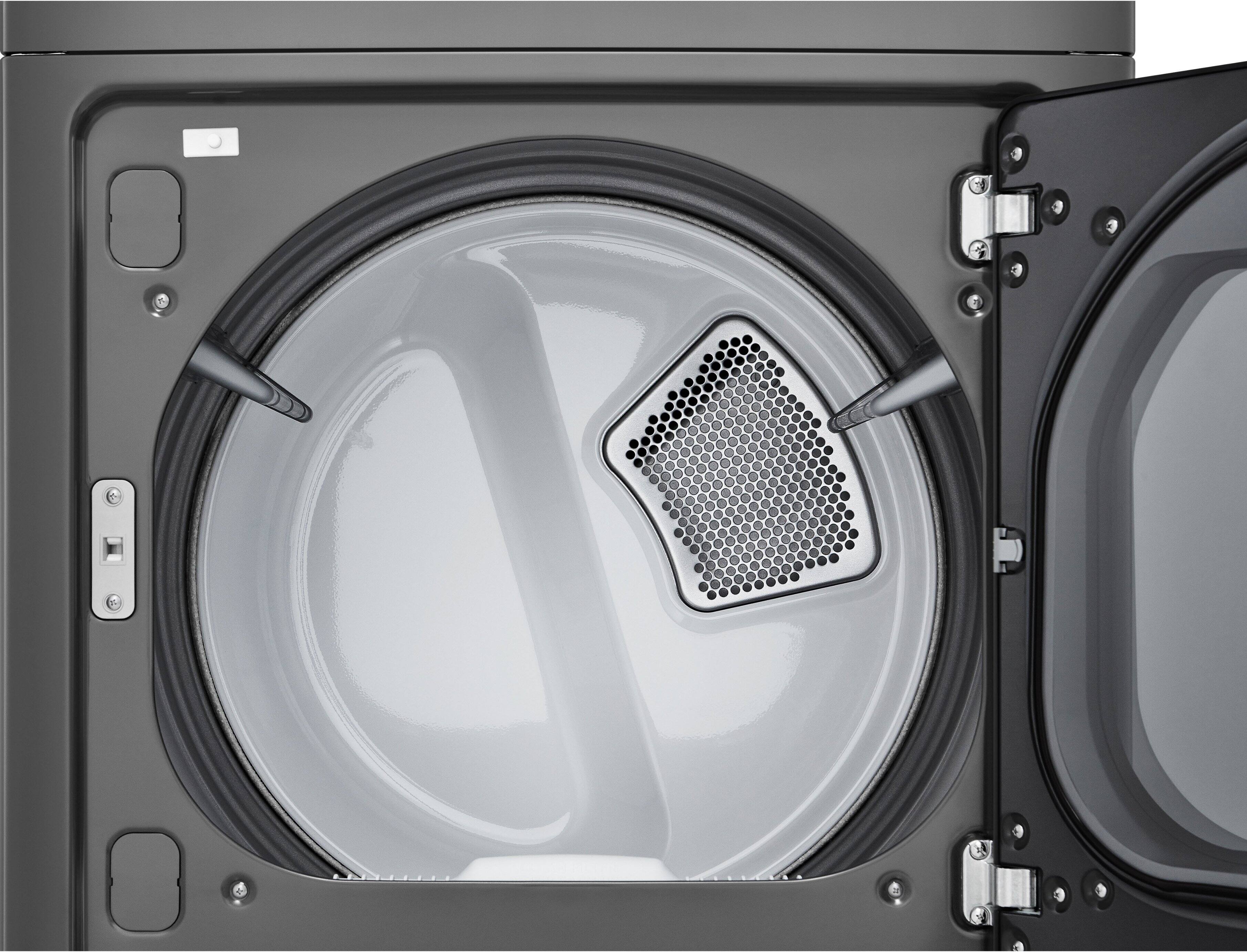 Alt View 12. LG - 7.3 Cu. Ft. Smart Gas Dryer with Sensor Dry - Middle Black.