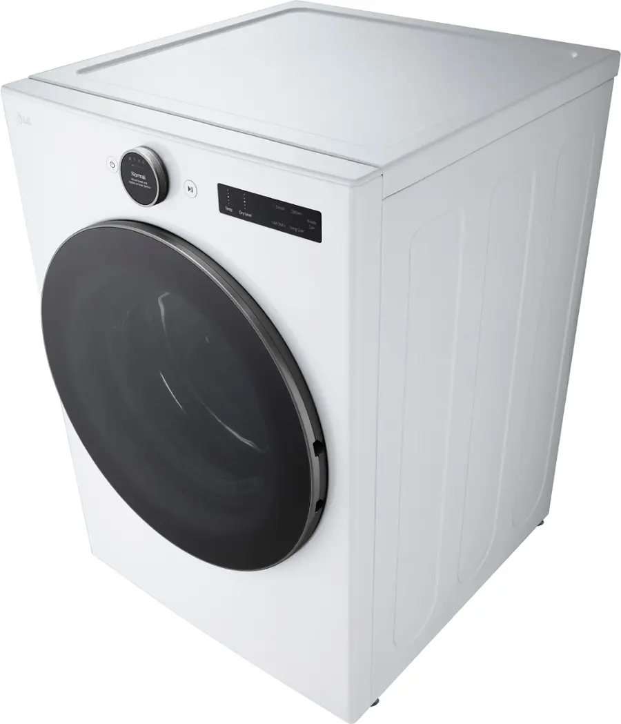 Alt View 13. LG - 7.4 Cu. Ft. Smart Gas Dryer with Steam and Sensor Dry - White.