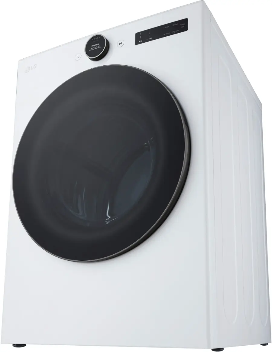 Alt View 14. LG - 7.4 Cu. Ft. Smart Gas Dryer with Steam and Sensor Dry - White.