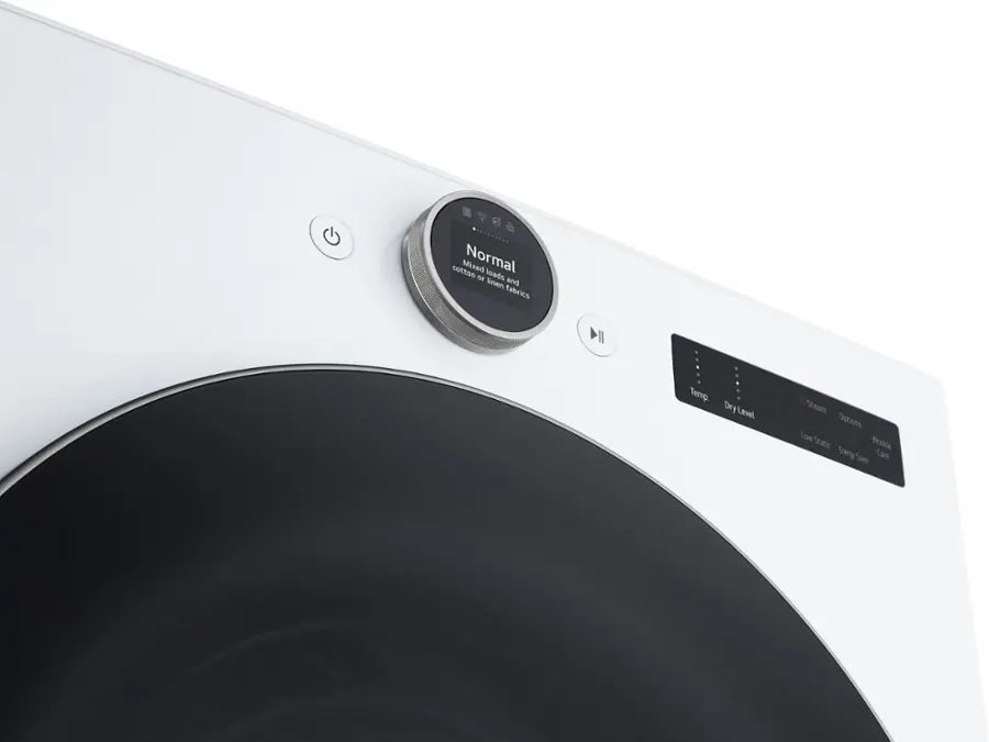 Alt View 17. LG - 7.4 Cu. Ft. Smart Gas Dryer with Steam and Sensor Dry - White.