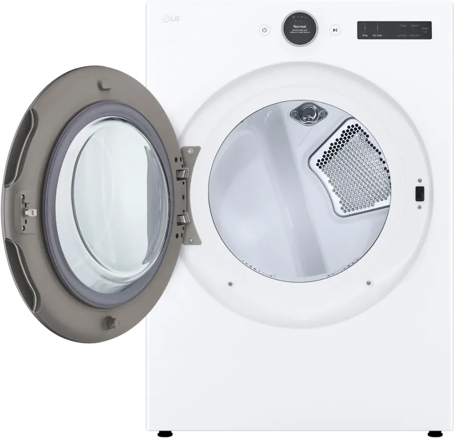 Alt View 3. LG - 7.4 Cu. Ft. Smart Gas Dryer with Steam and Sensor Dry - White.