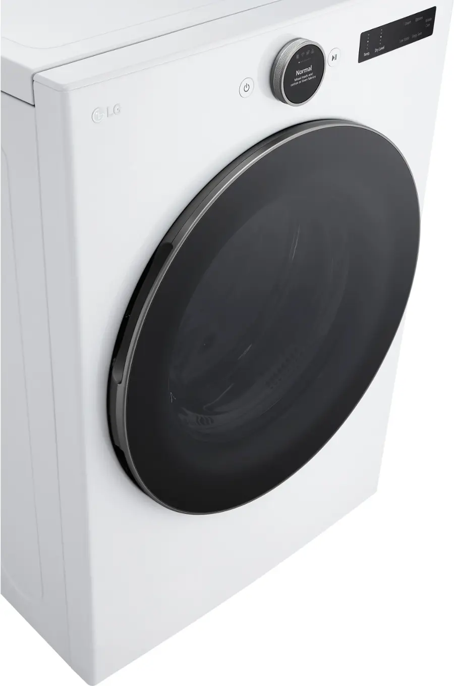 Alt View 24. LG - 7.4 Cu. Ft. Smart Gas Dryer with Steam and Sensor Dry - White.
