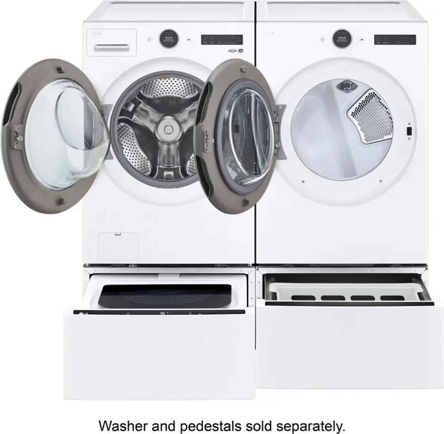 Alt View 29. LG - 7.4 Cu. Ft. Smart Gas Dryer with Steam and Sensor Dry - White.