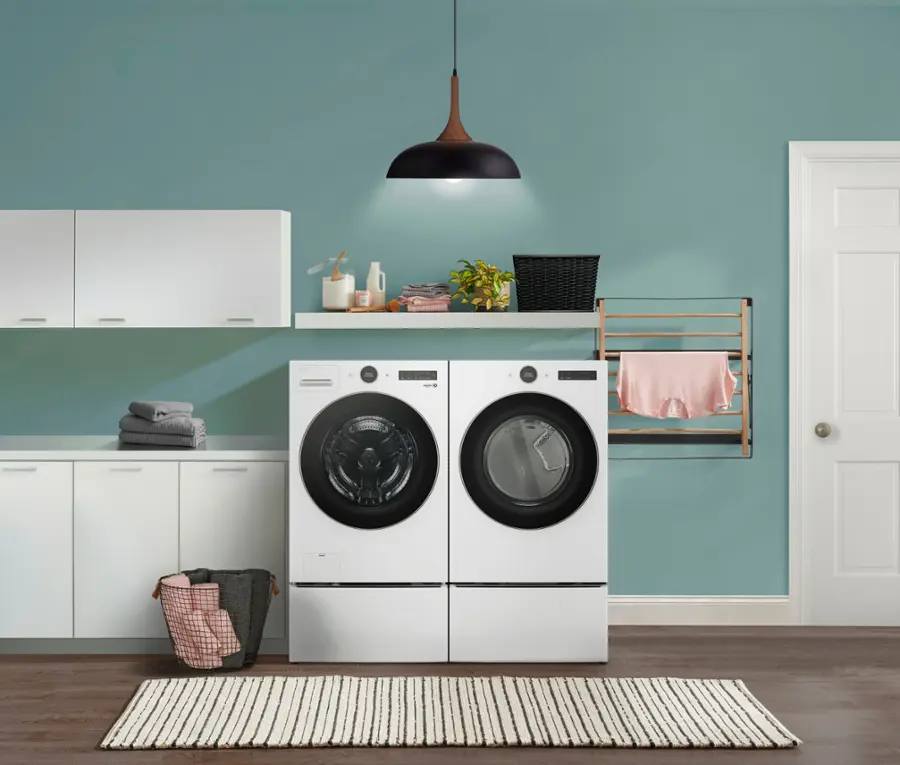 Alt View 31. LG - 7.4 Cu. Ft. Smart Gas Dryer with Steam and Sensor Dry - White.