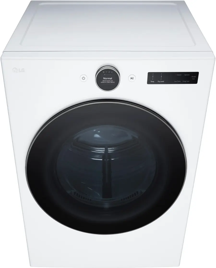 Alt View 6. LG - 7.4 Cu. Ft. Smart Gas Dryer with Steam and Sensor Dry - White.