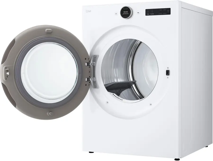 Alt View 12. LG - 7.4 Cu. Ft. Smart Gas Dryer with Steam and Sensor Dry - White.
