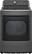 Front. LG - 7.3 Cu. Ft. Electric Dryer with Sensor Dry - Middle Black.