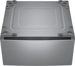 27-in Wide Laundry Pedestal with Storage Drawer for select LG Stackable Washers and Dryers - Graphite Steel