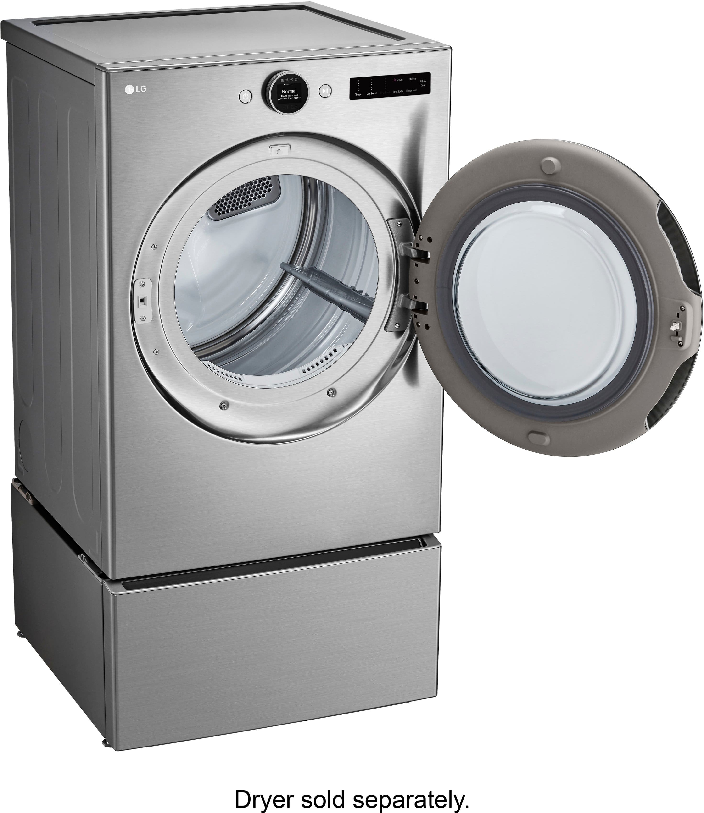 Alt View 18. LG - 27" Laundry Pedestal with Storage Drawer - Graphite Steel.