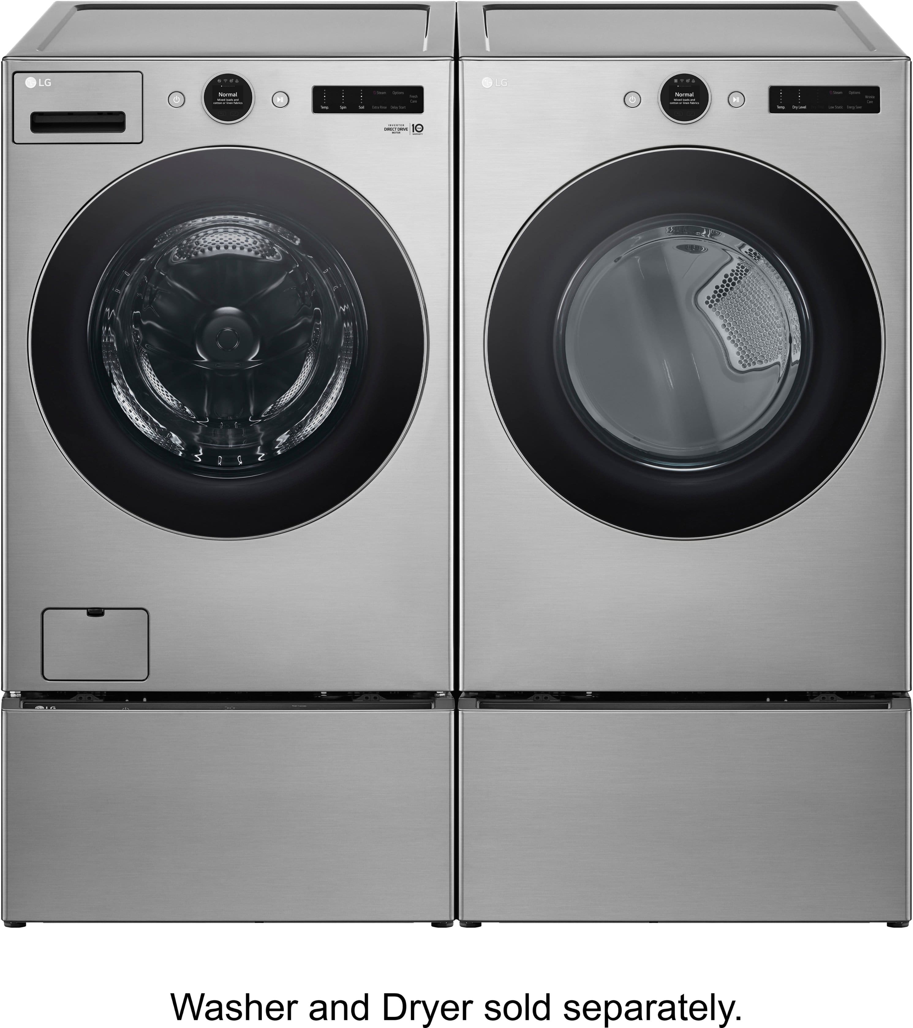 Alt View 21. LG - 27" Laundry Pedestal with Storage Drawer - Graphite Steel.