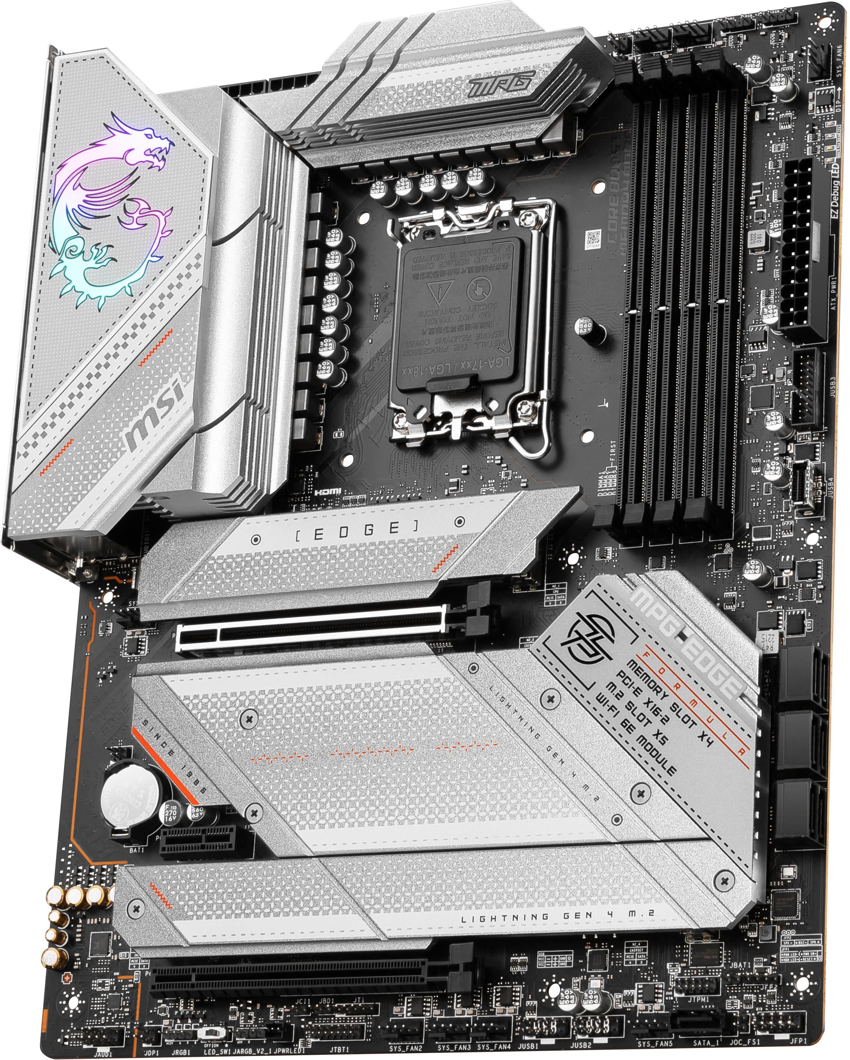 Alt View 13. MSI - MPG Z790 EDGE WIFI (Socket LGA 1700) Intel Z790 ATX DDR5 Wi-Fi 6 Motherboard - Black.