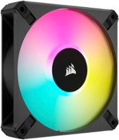 CORSAIR - AF120 RGB ELITE 120mm Fluid Dynamic Bearing Fan with AirGuide Technology - Black - Front_Zoom