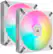 Front. CORSAIR - AF140 RGB ELITE 140mm Computer Case Fan with AirGuide Technology (2-pack) - White.