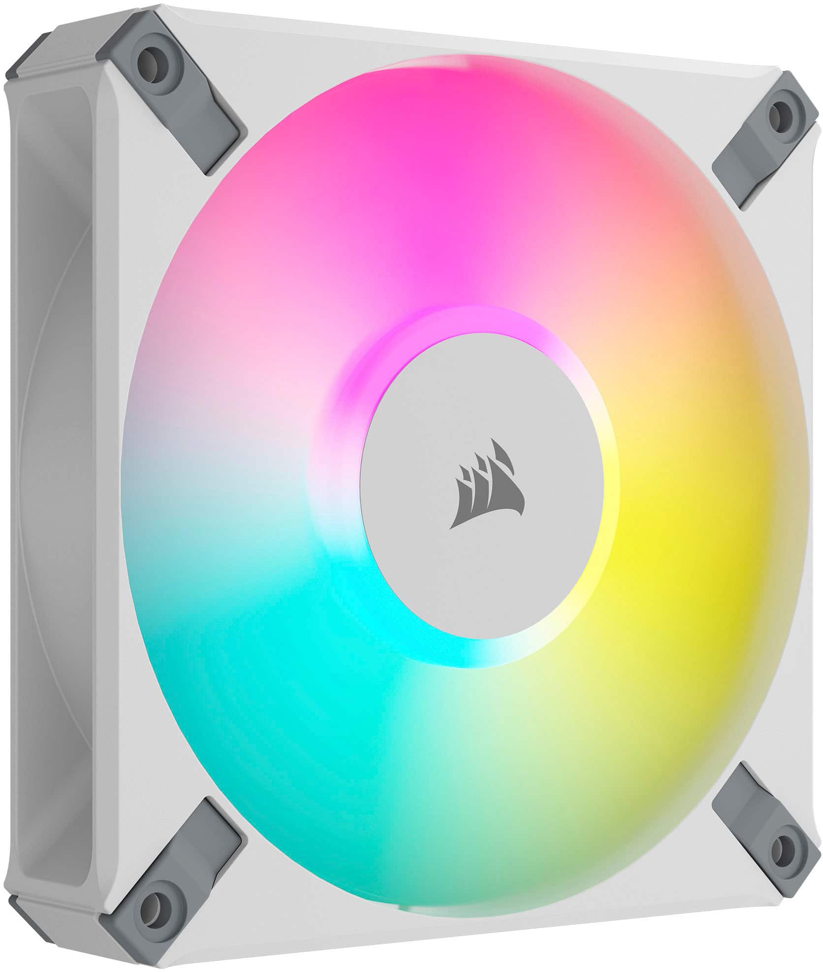 CORSAIR - AF120 RGB ELITE 120mm Computer Case Fan with AirGuide Technology - White - Front_Zoom