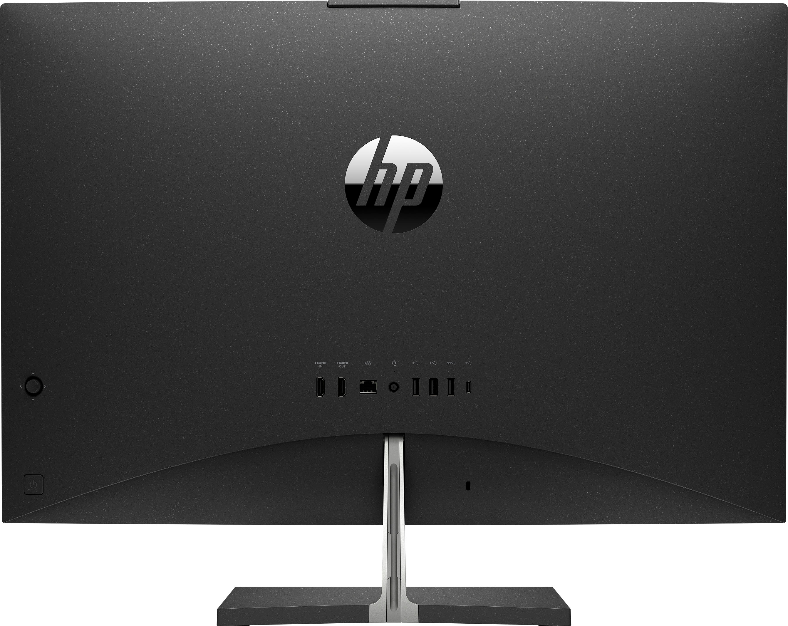 Back View: HP - Pavilion 27" Full HD Touch-Screen All-in-One - Intel Core i7 - 16GB Memory - 1TB SSD - Sparkling Black