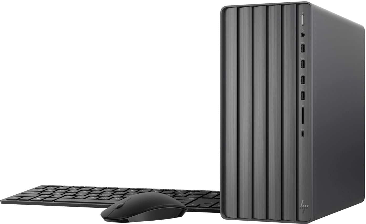 Front. HP - Envy Desktop - Intel Core i5 - 12GB Memory - 1TB SSD - Black.