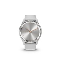Garmin - vívomove Trend Hybrid Smartwatch 40 mm Fiber-Reinforced Polymer - Silver Stainless Steel with Mist Gray Band - Front_Zoom