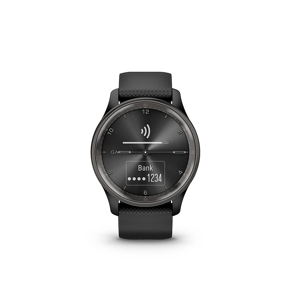 Alt View 4. Garmin - vívomove Trend Hybrid Smartwatch 40 mm Fiber-Reinforced Polymer - Slate Stainless Steel.
