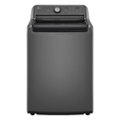 Front. LG - 5.0 Cu. Ft. High-Efficiency Top Load Washer with 6Motion Technology - Middle Black.