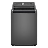 LG - 5.0 Cu. Ft. High-Efficiency Smart Top Load Washer with 6Motion Technology - Middle Black - Front_Zoom