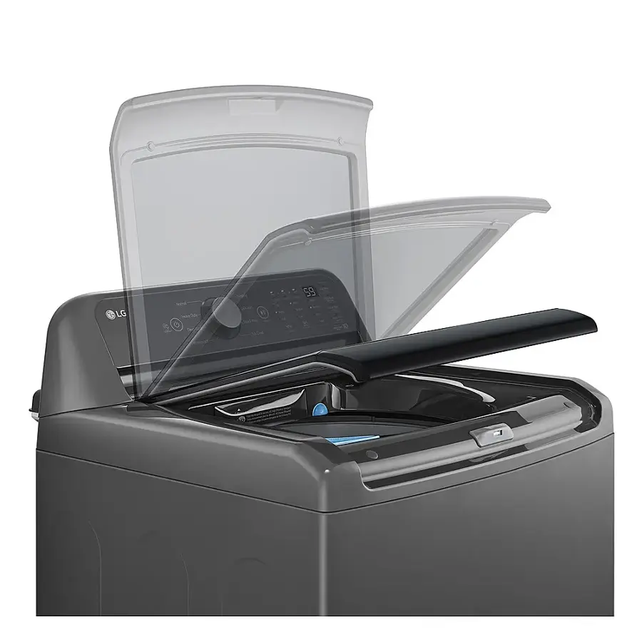 Alt View 16. LG - 5.0 Cu. Ft. High-Efficiency Top Load Washer with 6Motion Technology - Middle Black.