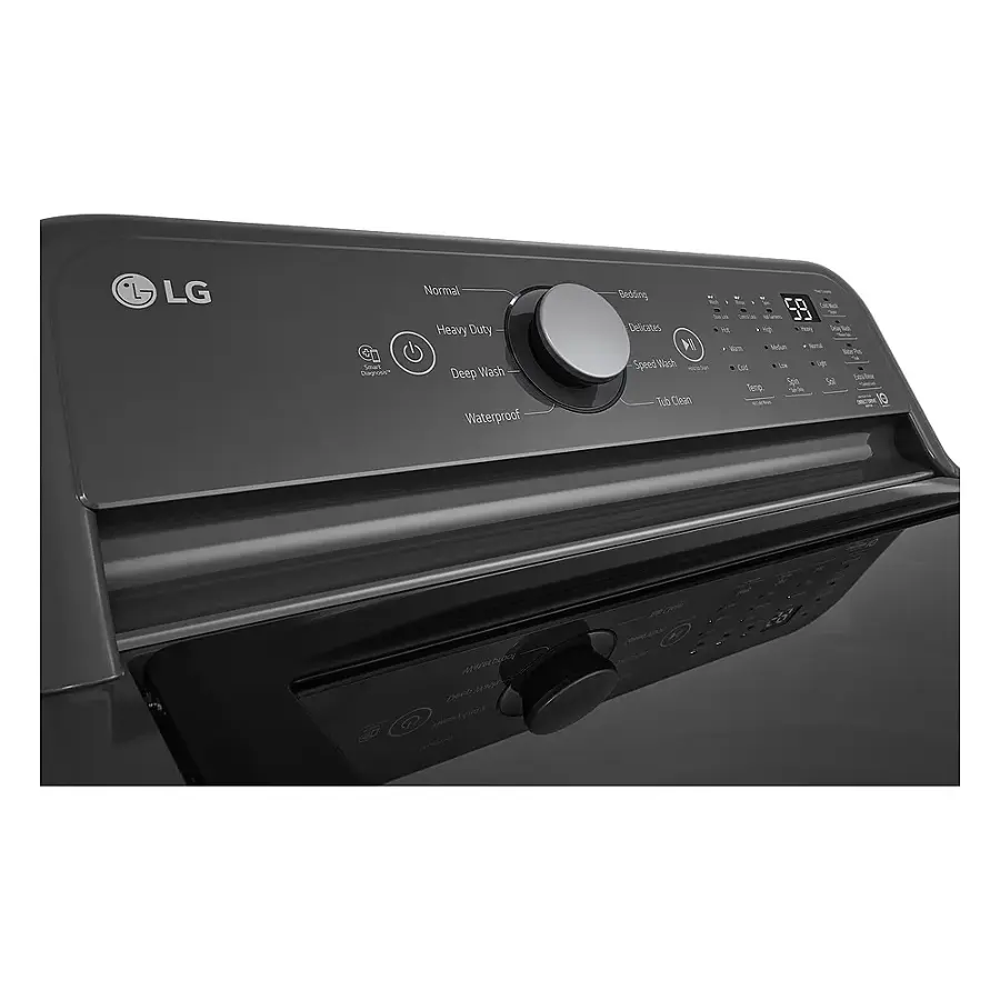 Alt View 17. LG - 5.0 Cu. Ft. High-Efficiency Top Load Washer with 6Motion Technology - Middle Black.