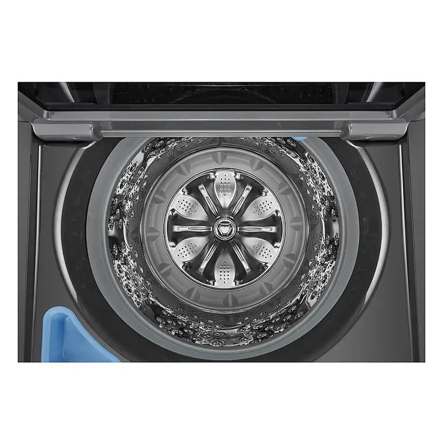Alt View 19. LG - 5.0 Cu. Ft. High-Efficiency Top Load Washer with 6Motion Technology - Middle Black.