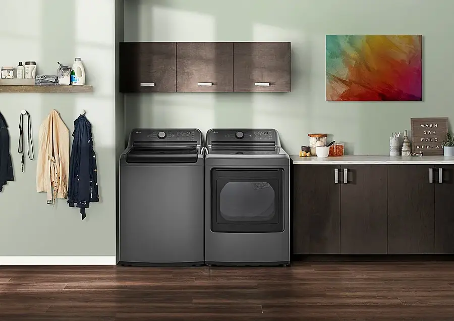 Alt View 27. LG - 5.0 Cu. Ft. High-Efficiency Top Load Washer with 6Motion Technology - Middle Black.