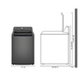 Left. LG - 5.0 Cu. Ft. High-Efficiency Top Load Washer with 6Motion Technology - Middle Black.