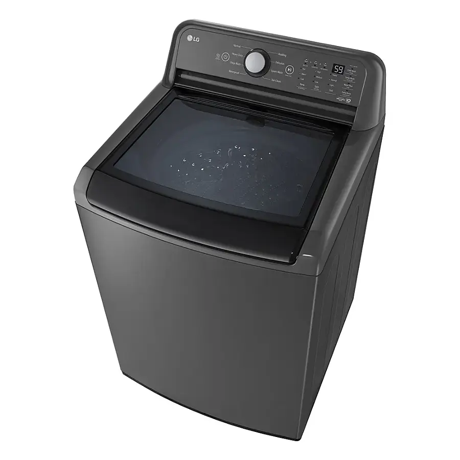 Alt View 11. LG - 5.0 Cu. Ft. High-Efficiency Top Load Washer with 6Motion Technology - Middle Black.