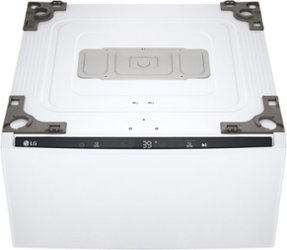 LG - SideKick 1.0 Cu. Ft. High-Efficiency Smart Top Load Pedestal Washer - White - Front_Zoom