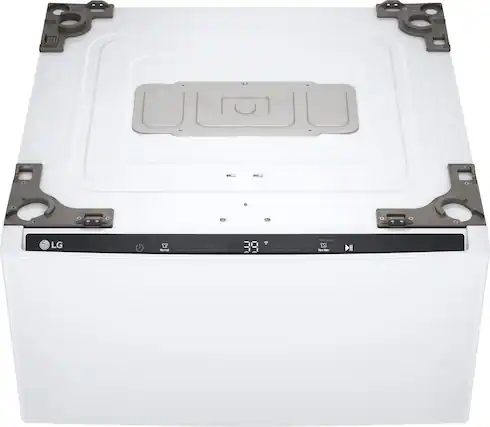 LG - SideKick 1.0 Cu. Ft. High-Efficiency Smart Top Load Pedestal Washer - White