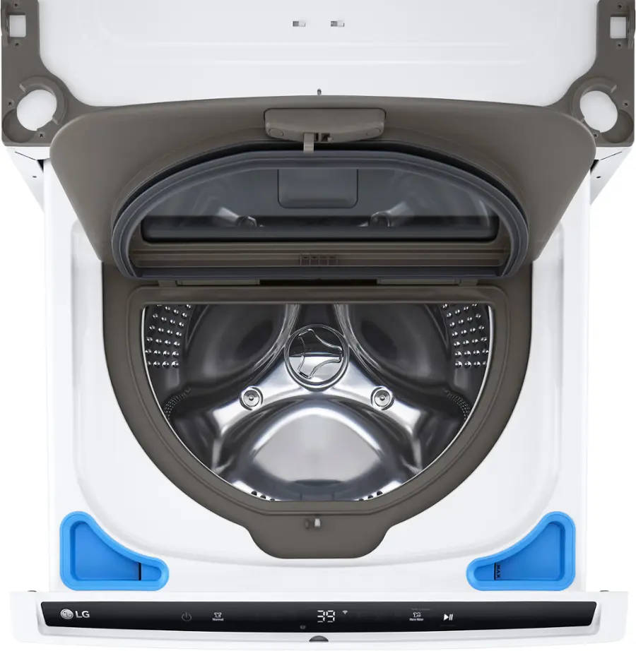 Alt View 12. LG - SideKick 1.0 Cu. Ft. High-Efficiency Smart Top Load Pedestal Washer - White.