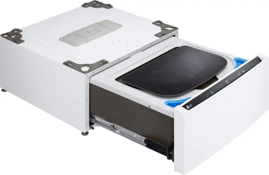 Alt View 13. LG - SideKick 1.0 Cu. Ft. High-Efficiency Smart Top Load Pedestal Washer - White.