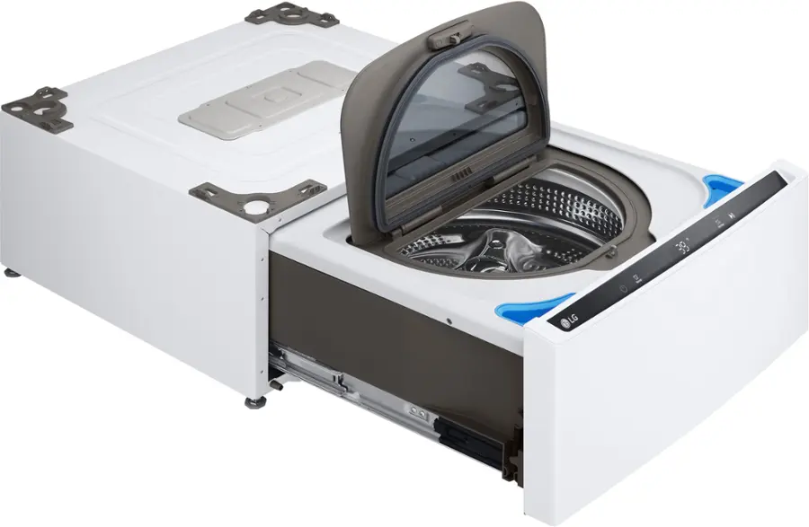 Alt View 14. LG - SideKick 1.0 Cu. Ft. High-Efficiency Smart Top Load Pedestal Washer - White.