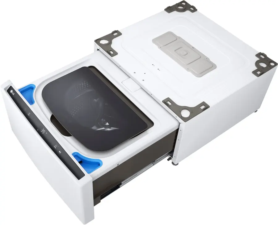 Alt View 15. LG - SideKick 1.0 Cu. Ft. High-Efficiency Smart Top Load Pedestal Washer - White.
