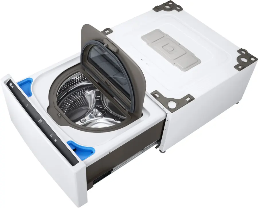 Alt View 16. LG - SideKick 1.0 Cu. Ft. High-Efficiency Smart Top Load Pedestal Washer - White.