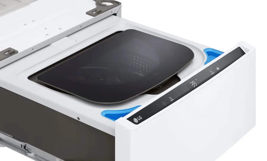 Alt View 18. LG - SideKick 1.0 Cu. Ft. High-Efficiency Smart Top Load Pedestal Washer - White.