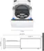 Left. LG - SideKick 1.0 Cu. Ft. High-Efficiency Smart Top Load Pedestal Washer - White.