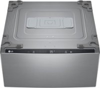 LG - SideKick 1.0 Cu. Ft. High-Efficiency Smart Top Load Pedestal Washer - Graphite Steel - Front_Zoom