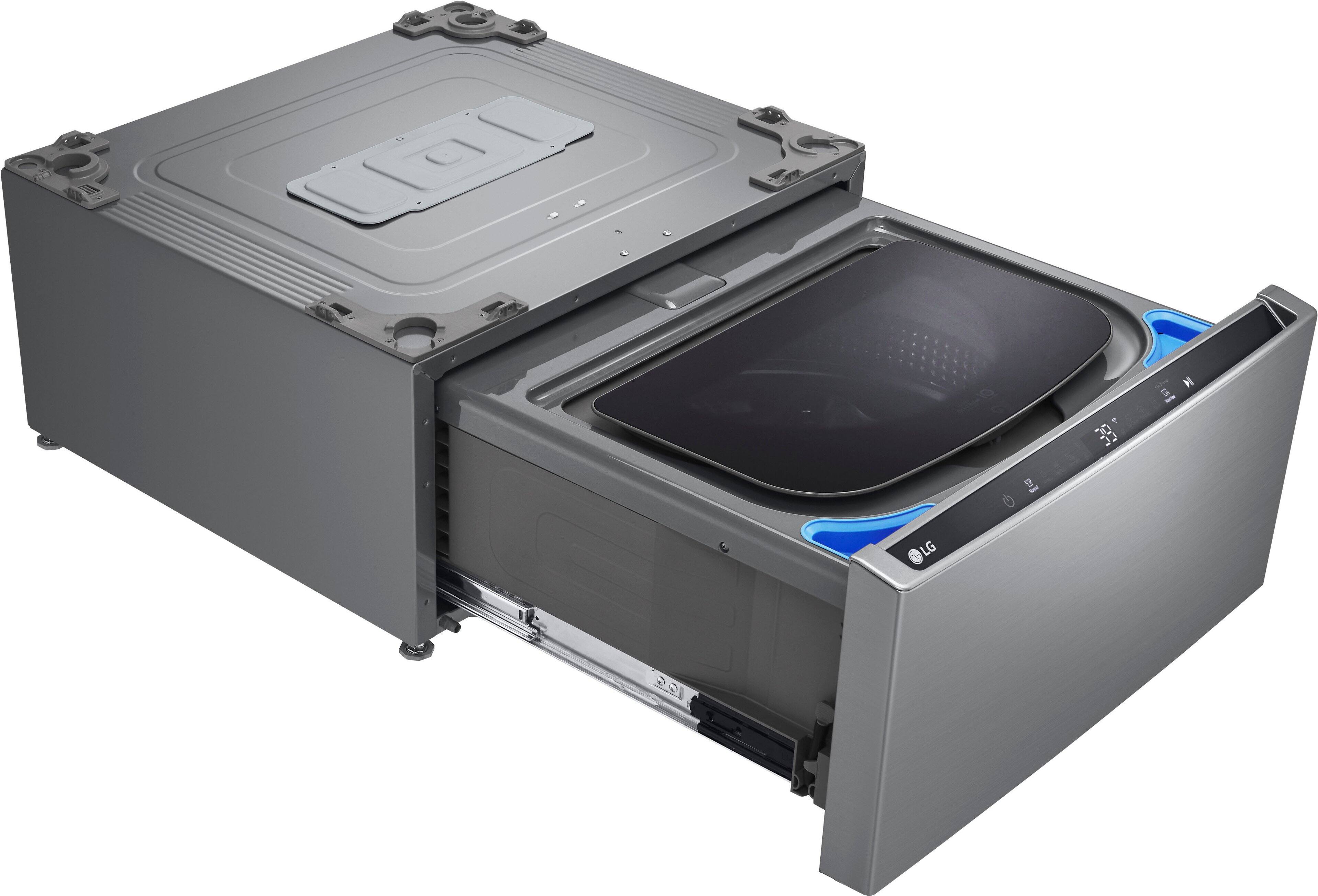 Alt View 14. LG - SideKick 1.0 Cu. Ft. High-Efficiency Smart Top Load Pedestal Washer - Graphite Steel.